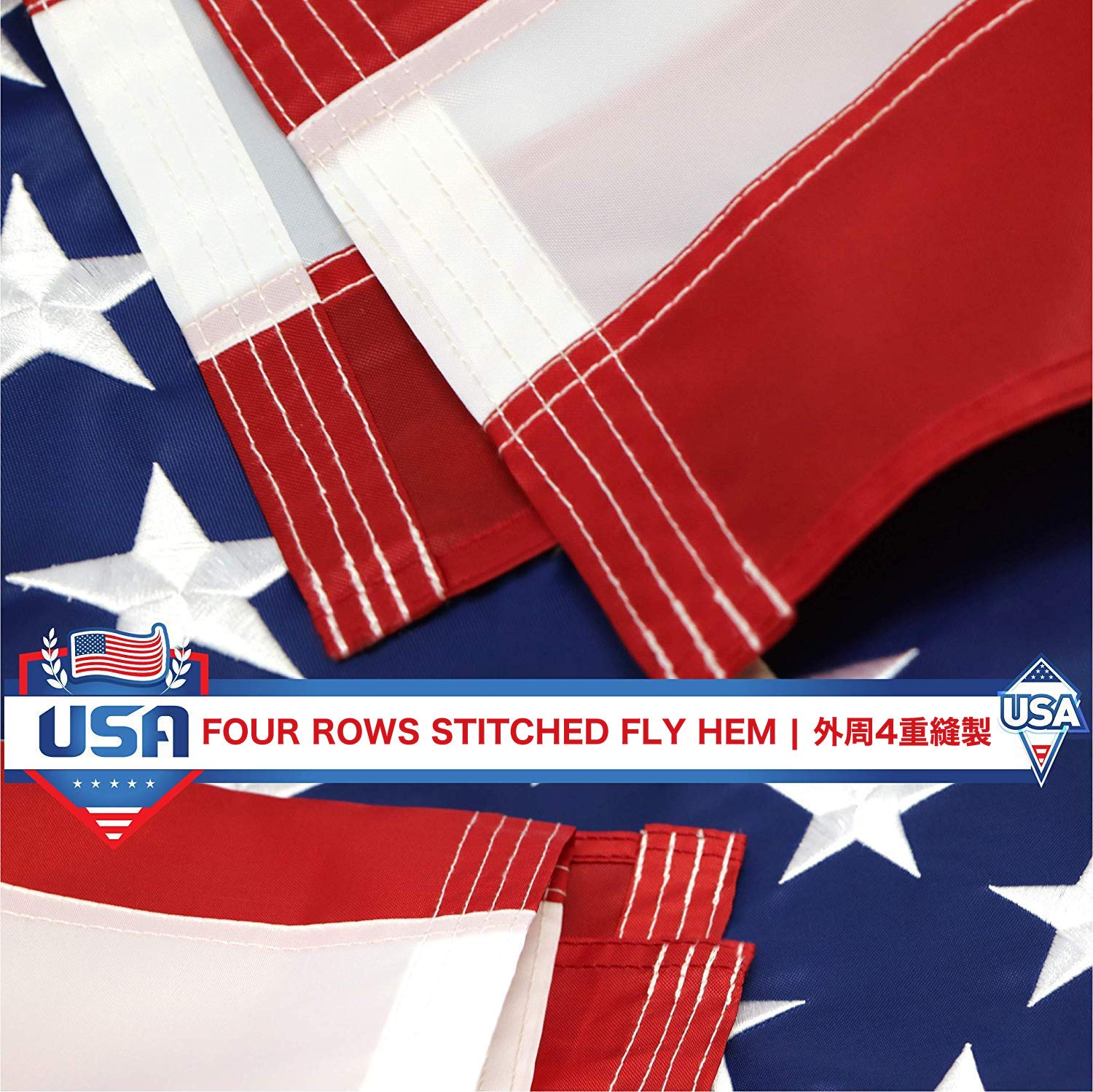 Amazon.co.jp: G128 American US Flag | アメリカ USA国旗 刺繍入り